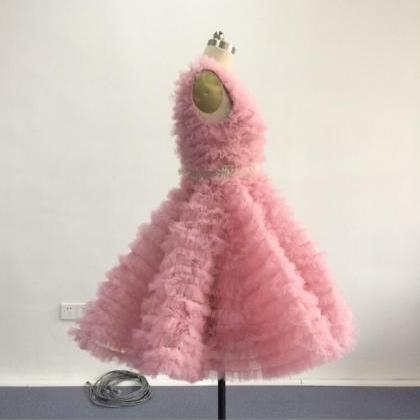 Fashion Short Party Dress,blush Pink Prom Dress,v..