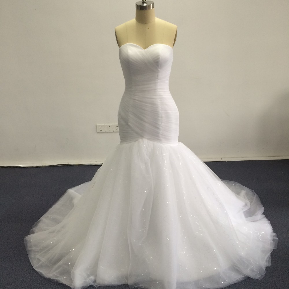 Simple Elegant Design Wedding Dress,sweetheart Bride Dress,pleated Sleeveless Bridal Dress, Mermaid Wedding Dresses,custom Made Wedding